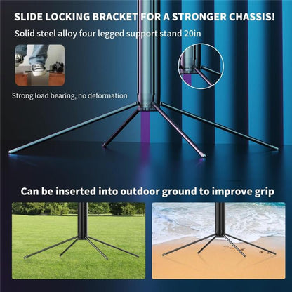 Q530TK Portable Metal Phone Stand Selfie Stick Expandable Auto Face Tracking Tripod, without Fill Light
