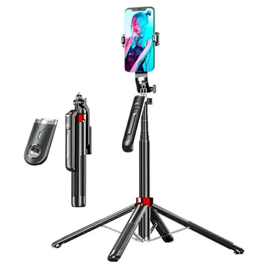 P195 Retractable Four-Legged Stand Expandable Phone Stand Bluetooth Remote Control Selfie Stick, P195