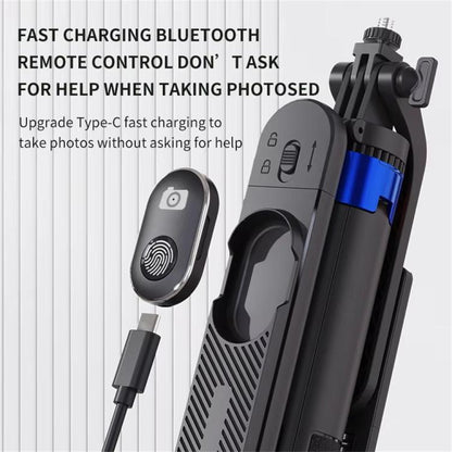P515 Portable Retractable Four-Legs Phone Stand Selfie Stick with Bluetooth Remote Control, P515