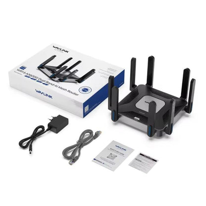 WAVLINK WN592AX6 2.5G Multi Gig Port Quad Core CPU AX6000 Dual Band WiFi 6 Router, US Plug, EU Plug, UK Plug, AU Plug