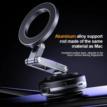 X63 Foldable Arm Car Phone Navigation Mount Vacuum Suction Cup Aluminum Alloy Holder, X63
