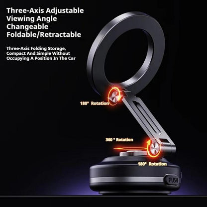 X64 Car Phone Mount Foldable Magnetic Electric Vacuum Suction Smartphones Bracket, X64
