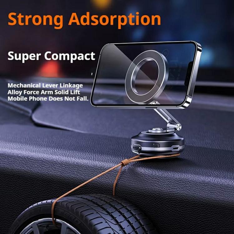 X64 Car Phone Mount Foldable Magnetic Electric Vacuum Suction Smartphones Bracket, X64
