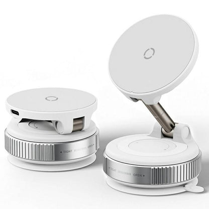 X68W 15W Wireless Charging Vacuum Suction Cup Foldable Car Dashboard Magnetic Phone Holder, X68W