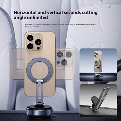 X54 Dashboard Windshield Suction Cup Mount Foldable Navigation Stand Magnetic Car Phone Holder, X54