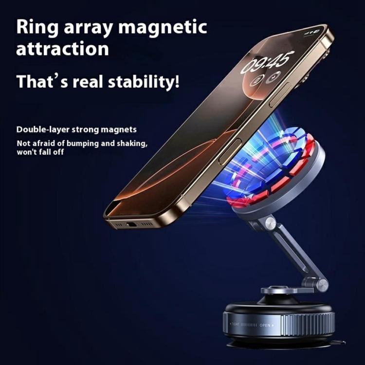 X54 Dashboard Windshield Suction Cup Mount Foldable Navigation Stand Magnetic Car Phone Holder, X54