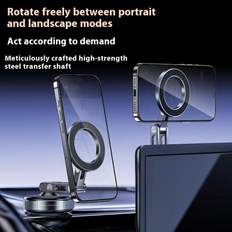 X53 Vacuum Suction Cup 360 Rotation Foldable Cellphone Bracket Magnetic Car Dashboard Phone Holder, X53