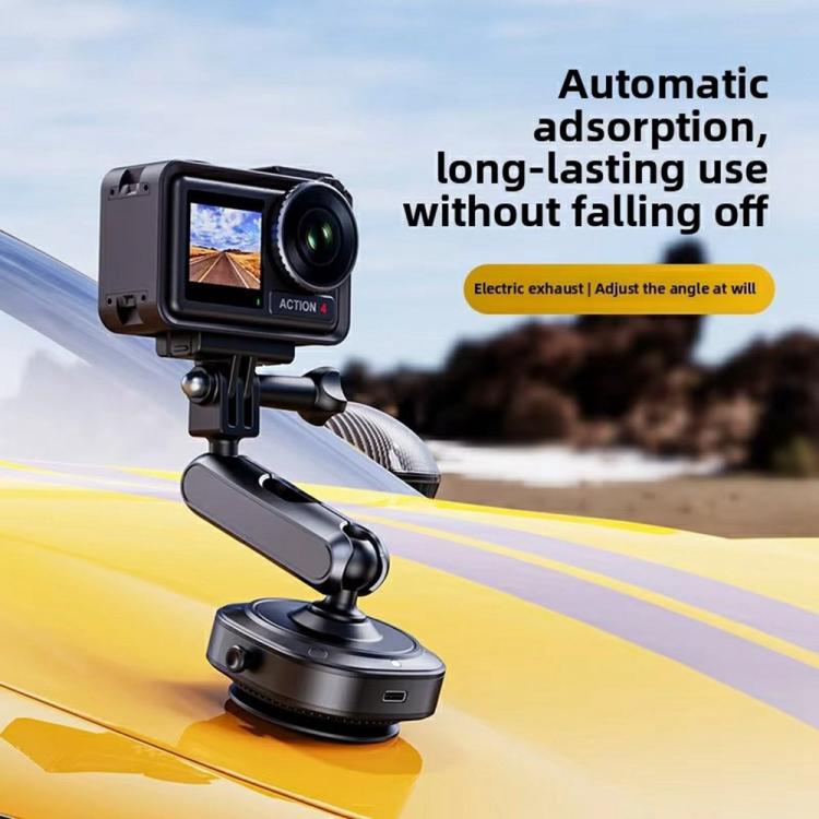 DJ-1  Car Mount Aluminum Alloy Action Camera Holder Electric Vacuum Suction Cup Bracket, DJ-1