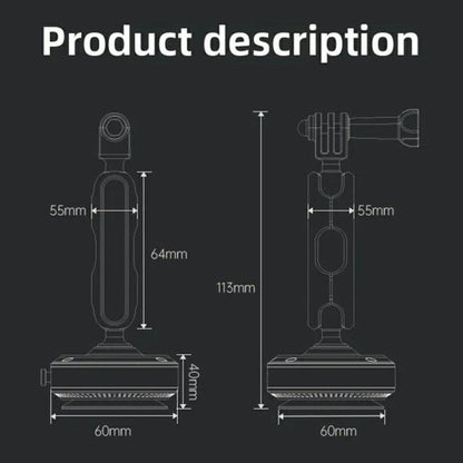 DJ-1  Car Mount Aluminum Alloy Action Camera Holder Electric Vacuum Suction Cup Bracket, DJ-1