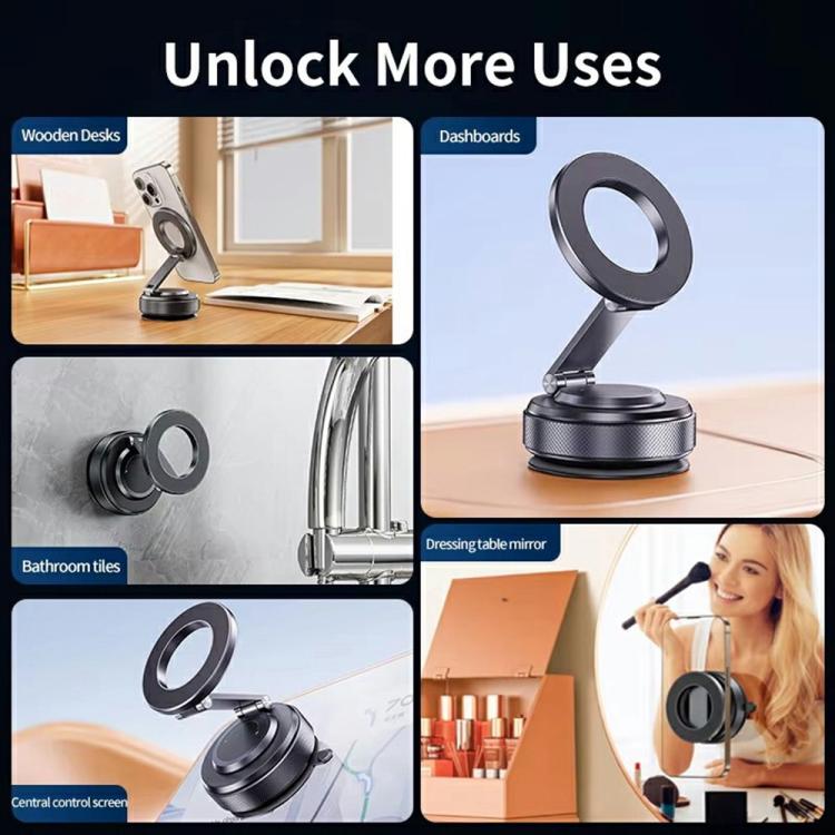X69 Dashboard Windshield Suction Cup Base 360 Degree Rotation Magnetic Car Phone Holder, X69