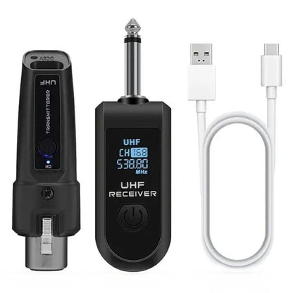 K1 For Handheld Dynamic Mic Wired to Wireless Microphone Converter, 1 Transmitter + 1 Receiver, 1 Transmitter + 1 Receiver