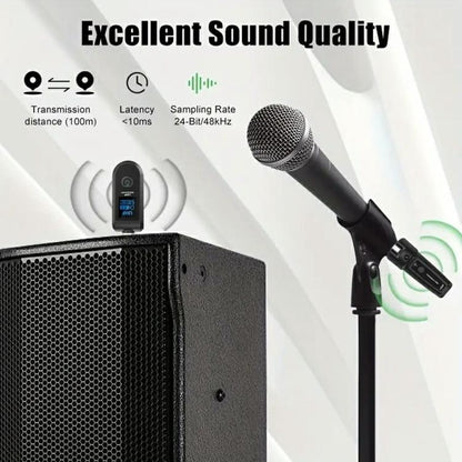 K1 For Handheld Dynamic Mic Wired to Wireless Microphone Converter, 2 Transmitter + 1 Receiver, 2 Transmitter + 1 Receiver
