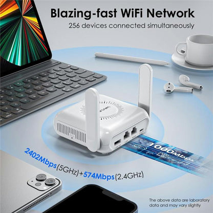 WAVLINK WNT100X3  AX3000 160MHz MU-MIMO OFDMA VPN Dual Band WiFi 6 Travel Router, US Plug, UK Plug, EU Plug, AU Plug