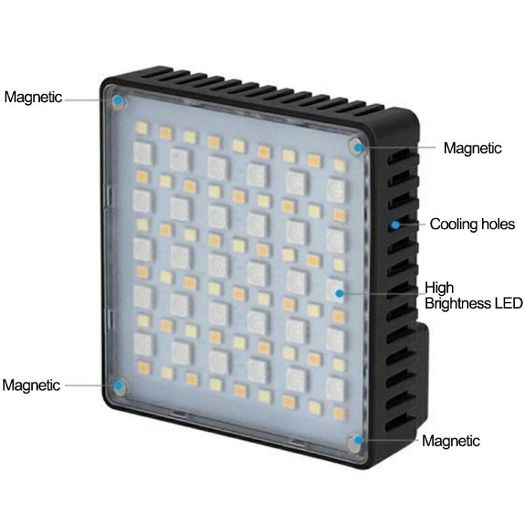 VLOGLITE K10RGB Ultra Thin Pocket Size RGB LED Camera Light Photography Videography Selfie Light, K10RGB