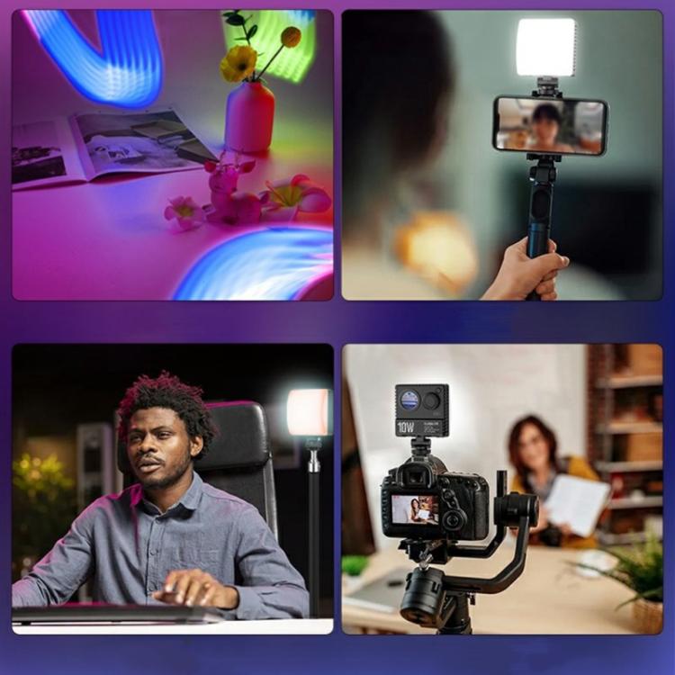VLOGLITE K10RGB Ultra Thin Pocket Size RGB LED Camera Light Photography Videography Selfie Light, K10RGB