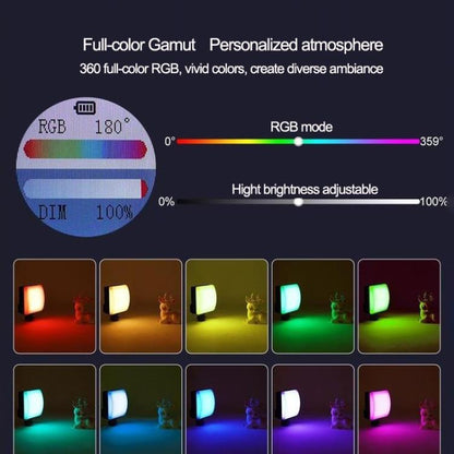 VLOGLITE K10RGB Ultra Thin Pocket Size RGB LED Camera Light Photography Videography Selfie Light, K10RGB