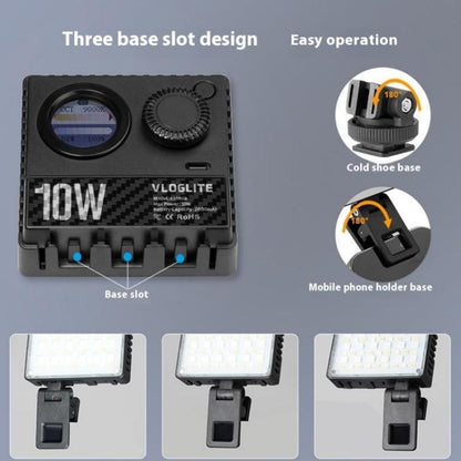 VLOGLITE K10RGB Ultra Thin Pocket Size RGB LED Camera Light Photography Videography Selfie Light, K10RGB