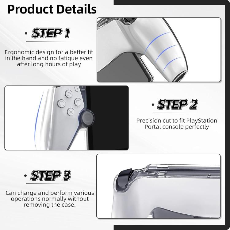 Streaming Handheld Console Crystal Clear PC Protective Case, For Sony PS5