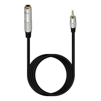 JUNSUNMAY 6.35mm Female to 3.5mm TRS Male Stereo Audio Cable Guitar Cord, 0.3m, 1.8m