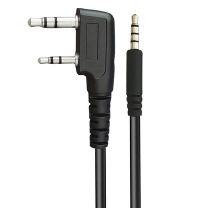 JUNSUNMAY Walkie Talkies Headset Radio Earpiece Adapter Cable, Length: 25cm, 2 Pin to Male 3.5mm, 2 Pin to Female 3.5mm
