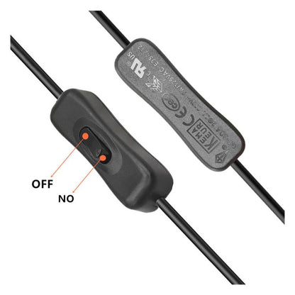 JUNSUNMAY USB 2.0 Male to 2 Dual USB Female Jack Y Splitter Hub Power Cord Extension Adapter with On/Off Switch