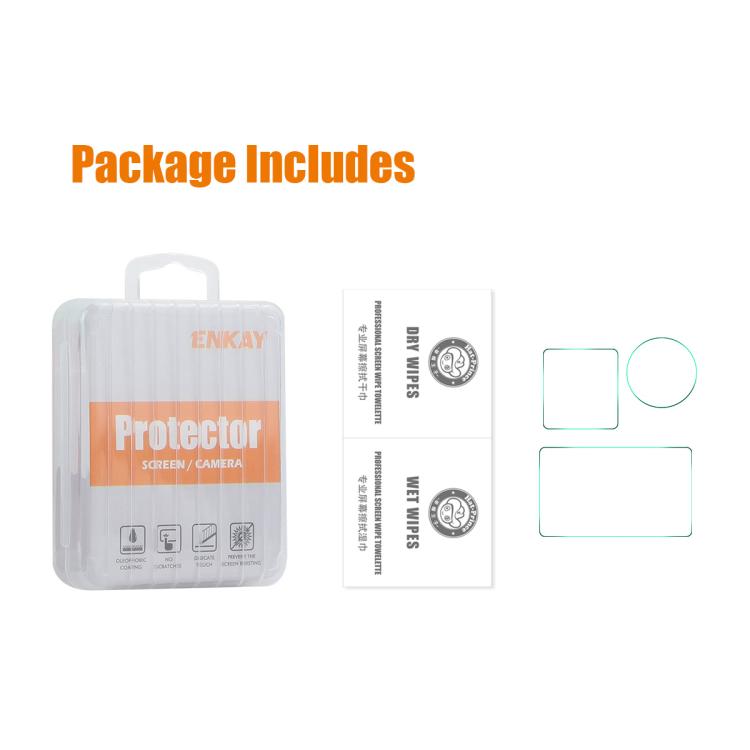 ENKAY Hat-Prince 0.2mm 9H Tempered Glass Screen Protector Film, For DJI Osmo Action 6, For DJI Osmo 360, For DJI Osmo Action 5 Pro, For DJI Osmo Pocket 3, For DJI Osmo Action 4 / 3