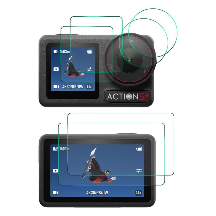 2 Set ENKAY Hat-Prince 0.2mm 9H Tempered Glass Screen Protector Watch Film, For DJI Osmo Action 6, For DJI Osmo 360, For DJI Osmo Action 5 Pro, For DJI Osmo Pocket 3, For DJI Osmo Action 4 / 3
