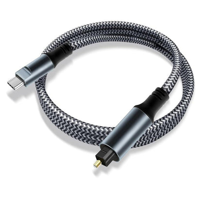 JUNSUNMAY Male USB Type-C to Male Toslink Optical Audio SPDIF Cable, 1.2m, 1.8m, 3m, 4.5m