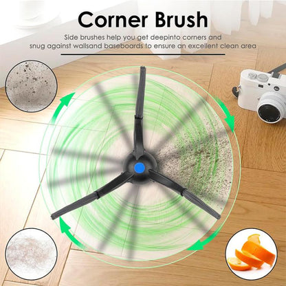 JUNSUNMAY 6pcs Sweeper Triangle Side Brush for Ecovacs Deebot T50 Pro / T50 Max / T50 Omni, Triangle Side Brush