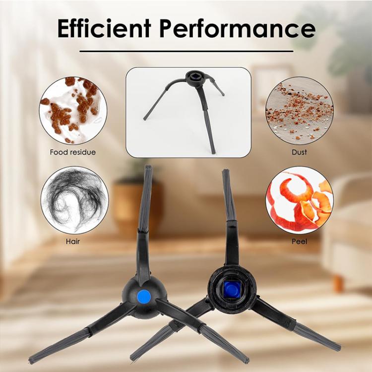 JUNSUNMAY 6pcs Sweeper Triangle Side Brush for Ecovacs Deebot T50 Pro / T50 Max / T50 Omni, Triangle Side Brush