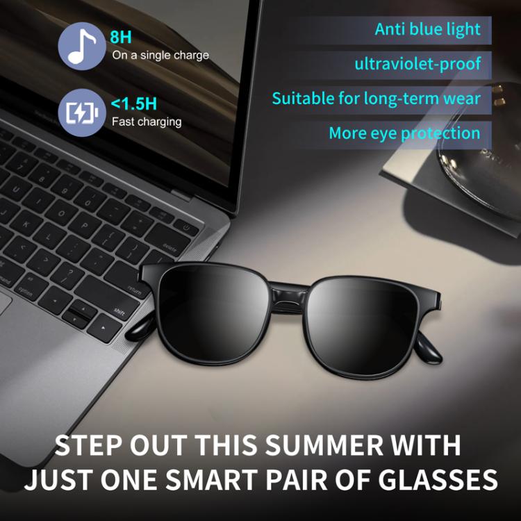 GL08 Smart Glasses, Support Touch Control / Built-in Call Microphone / Open Style Audio Experience