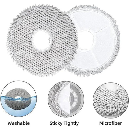 JUNSUNMAY 4pcs Washable Mop Pads Replacement for Ecovacs Deebot T50 Pro / T50 Max / T50 Omni