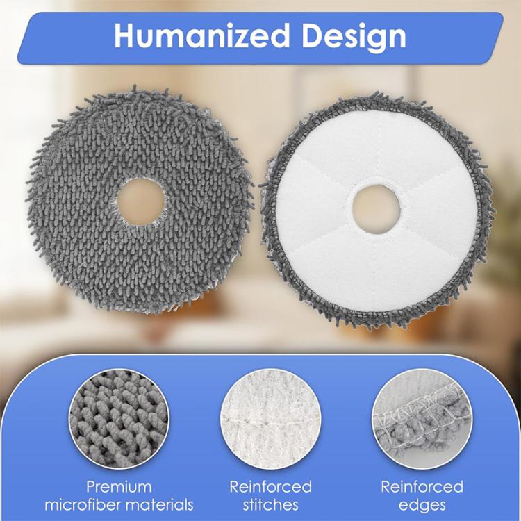 JUNSUNMAY 4pcs Washable Mop Pads Replacement for iRobot Roomba Plus 405 / 505 Combo, Mop Pads