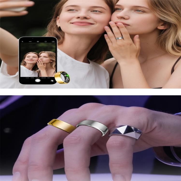 R100 SIZE 7 Smart Ring, Support Heart Rate / Blood Oxygen / Sleep Monitoring / Remote Photography