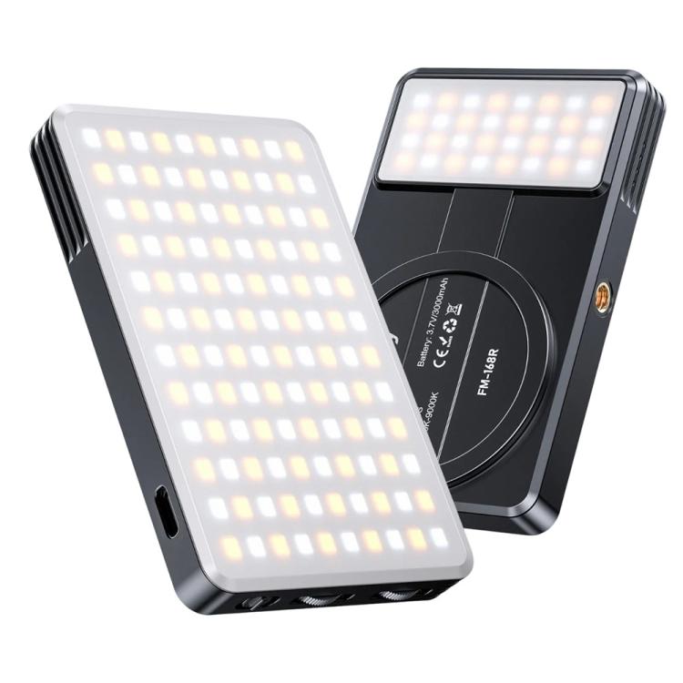 JMARY FM-168R Dual Color Temperature 160 LED Beads Portable Magnetic Phone Fill Light