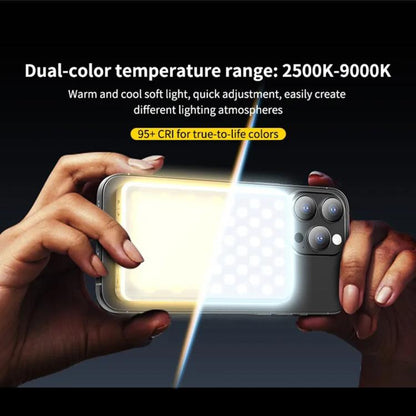 JMARY FM-168R Dual Color Temperature 160 LED Beads Portable Magnetic Phone Fill Light
