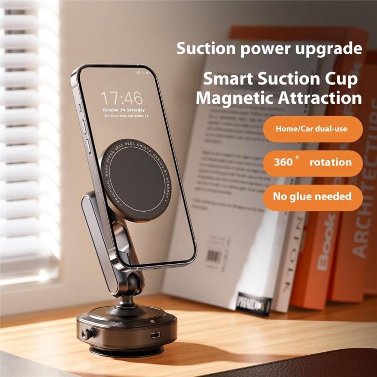 X75 360 Degree Rotation Magnetic Bracke Car Phone Holder Electric Suction Cup Holder, X75
