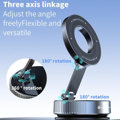 K1 360 Degree Rotation Foldable Navigation Stand Magnetic Car Phone Holder Suction Cup Base, K1