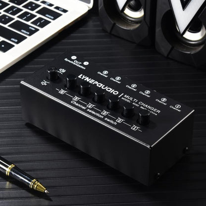 B080 6 Input 2 Output Audio Signal Selector Audio Switcher, 2-Channel Synchronous Output RCA Interface, B080