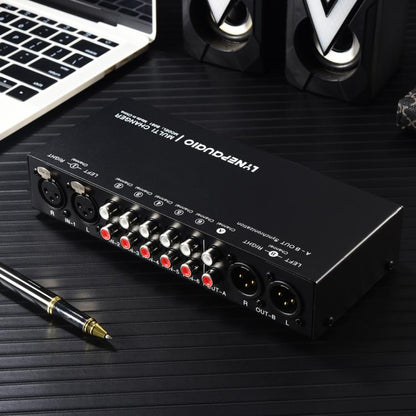 B081 6 Input 3 Outupt Audio Signal Selector Switcher Multi-channel Switcher, Fully Balanced Passive Front Active Speaker Volume Controller RCA Selector, B081