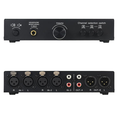 B082 3 Input 3 Output Audio Signal Selector Balanced Line Switcher, B082