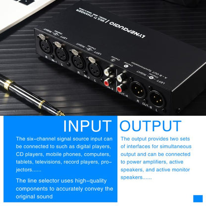 B082 3 Input 3 Output Audio Signal Selector Balanced Line Switcher, B082