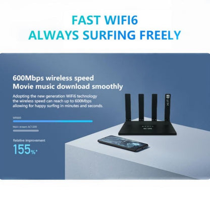 WR800 600Mbps High Speed 4G LTE WiFi Router 4 LAN Ports WiFi 6, US Plug, EU Plug