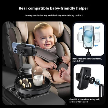 CP242 Universal 4 in 1 Car Phone Holder Cup Holder Tray Stand Car Cup Holder Expansion Tray, CP242