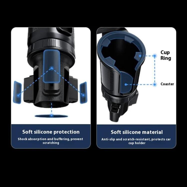 CP242F 15W Fast Charging Wireless Charger Car Cup Holder Magnetic Phone Navigation Stand, CP242F