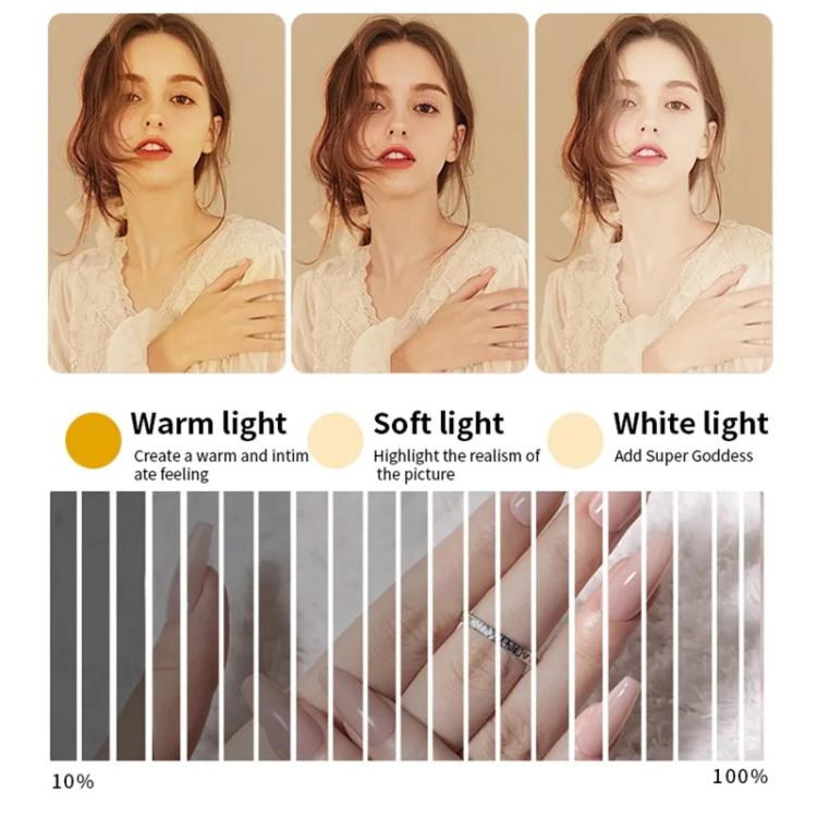 HD-M11X 28 inch LED Light Semi-Circular Desktop Beauty Lamp Fill Light For Tattoo / Nail Art, US Plug, EU Plug, UK Plug, AU Plug