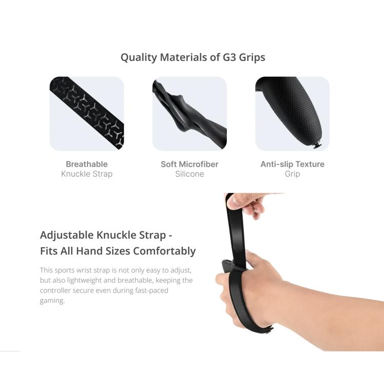 BOBOVR G3 For Meta Quest 3 / Quest 3S Controller Silicone Protective  Grip Cover Set, G3
