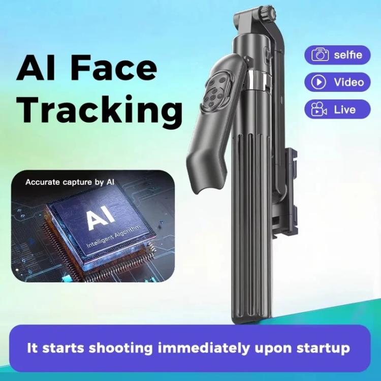 Q565 Anti Shake Extendable 4-Leg Stand Smartphone Facial Tracking Gimbal Selfie Stick