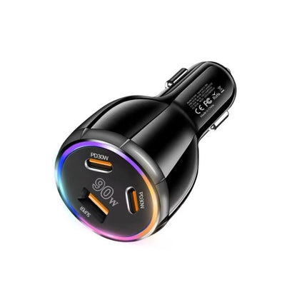 PD30W x 2 and QC 30W Multi Port Car Charger for Mobile phones / Tablets, TE-P46
