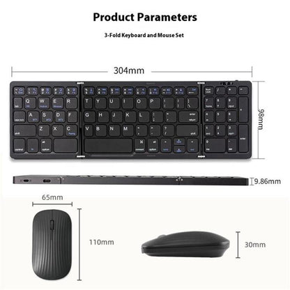 B089 Foldable Wireless Keyboard Mouse Set, B089